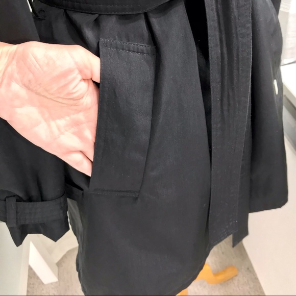 STUDIO by LIZ CLAIBORNE 3/4 trench coat, black, size M - Picture 10 of 15